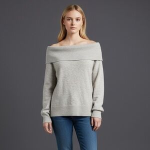 🌻Designers Remix Charlotte Eskildsen Grey Alpaca Wool Off Shoulder Sweater Small